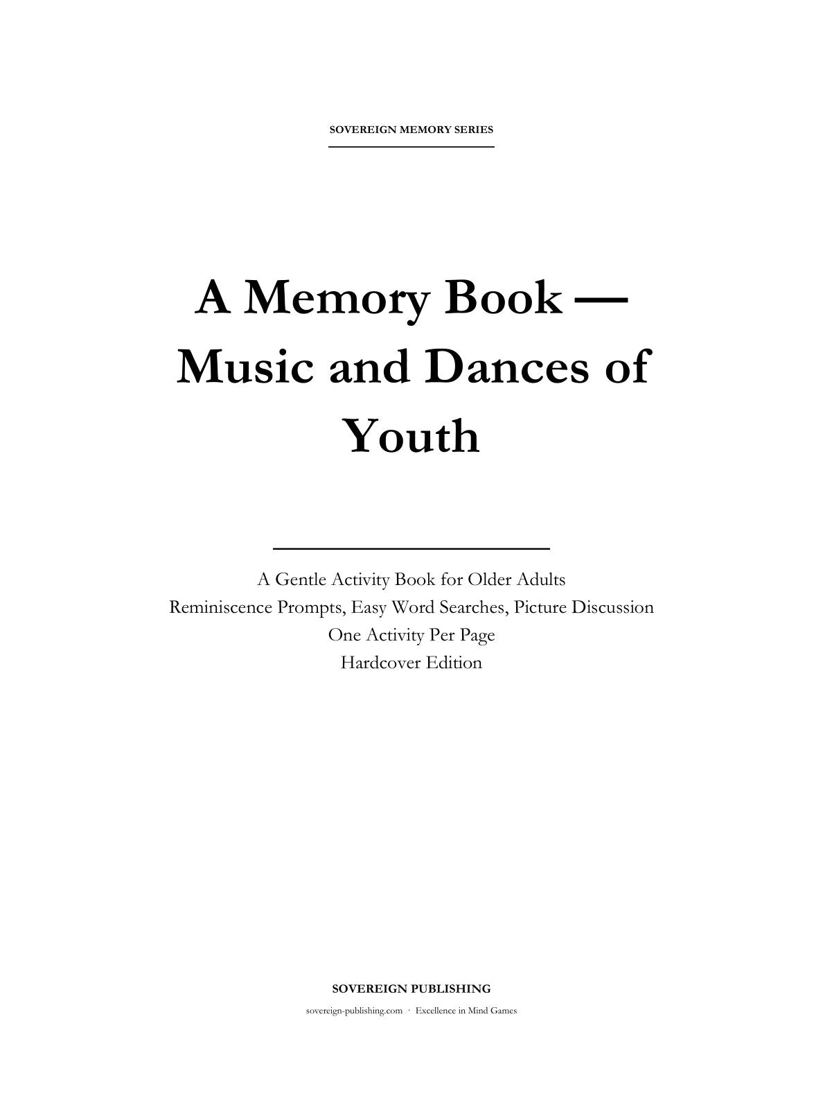 A Memory Book — Music and Dances — Digital Edition