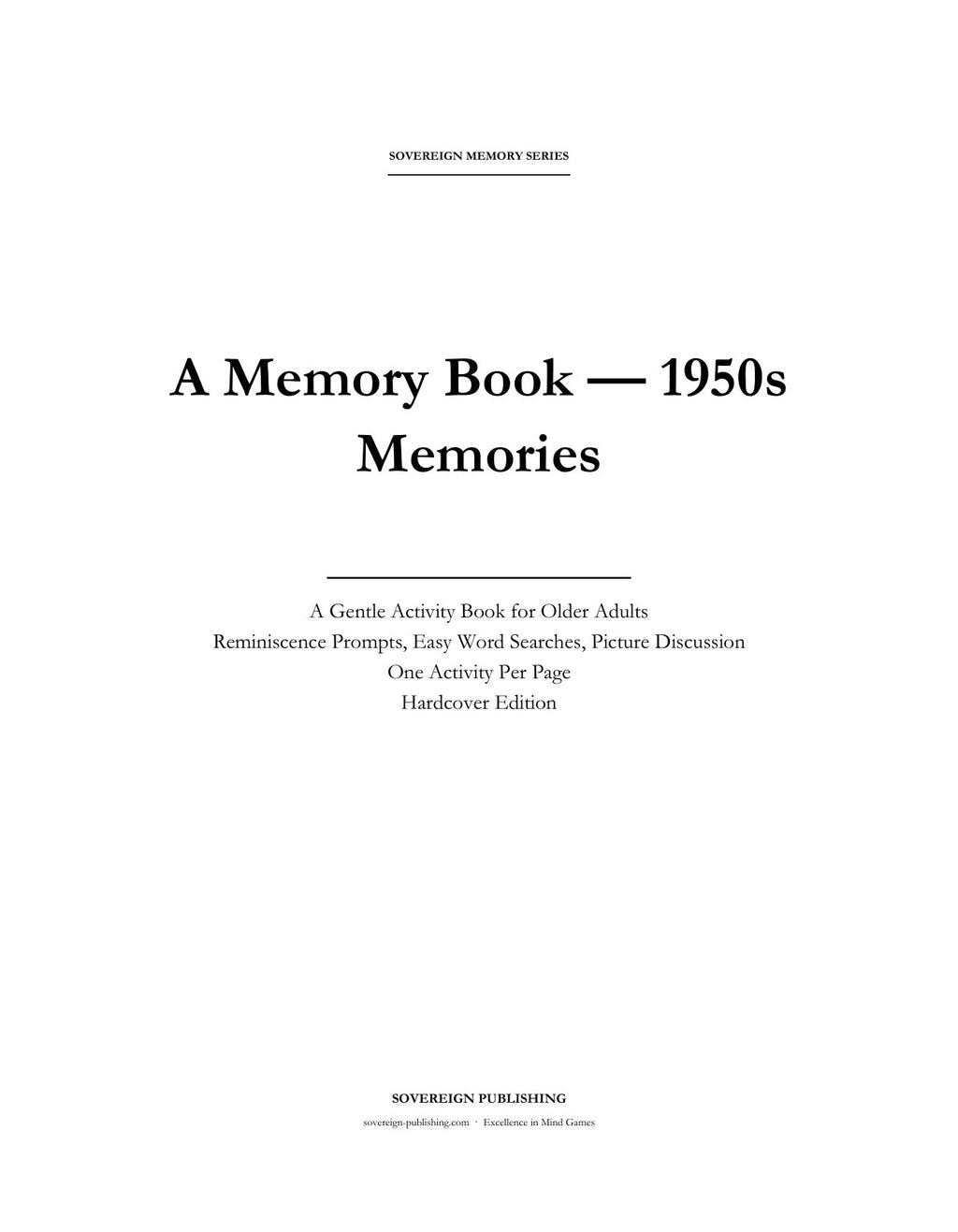 A Memory Book — 1950s Memories — Digital Edition