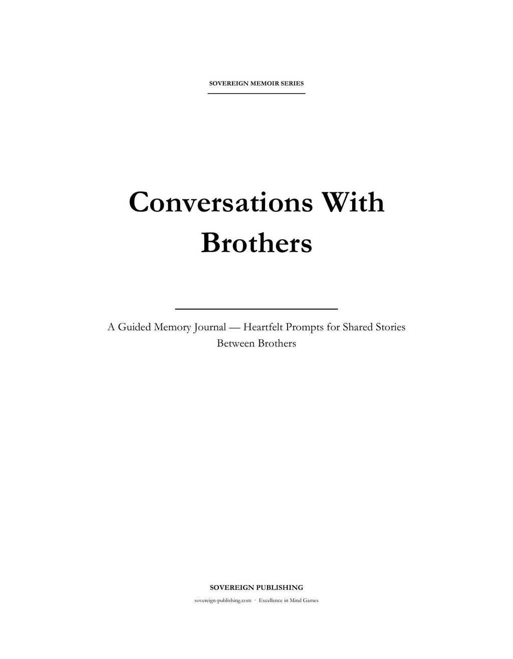 Conversations With Brothers — Digital Edition