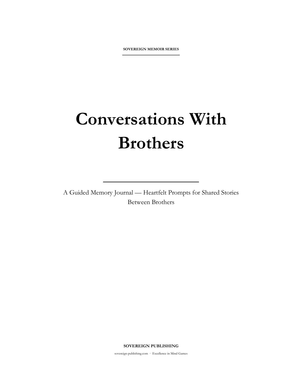 Conversations With Brothers — Digital Edition