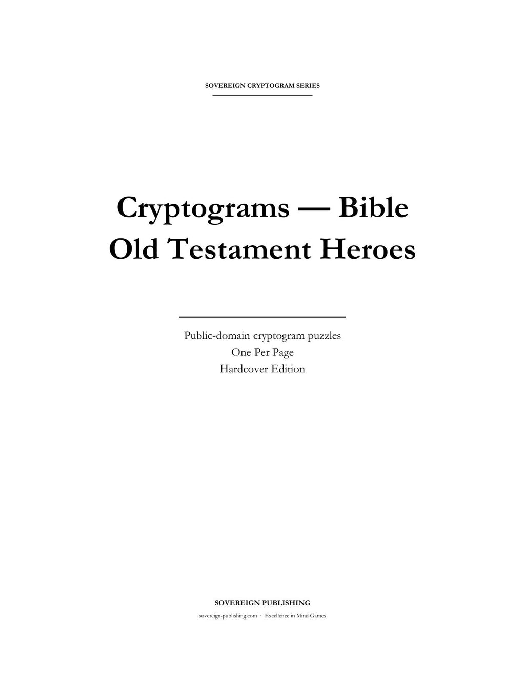 Cryptograms — Bible Old Testament Heroes — Digital Edition