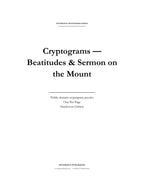 Cryptograms — Beatitudes & Sermon on the Mount — Digital Edition