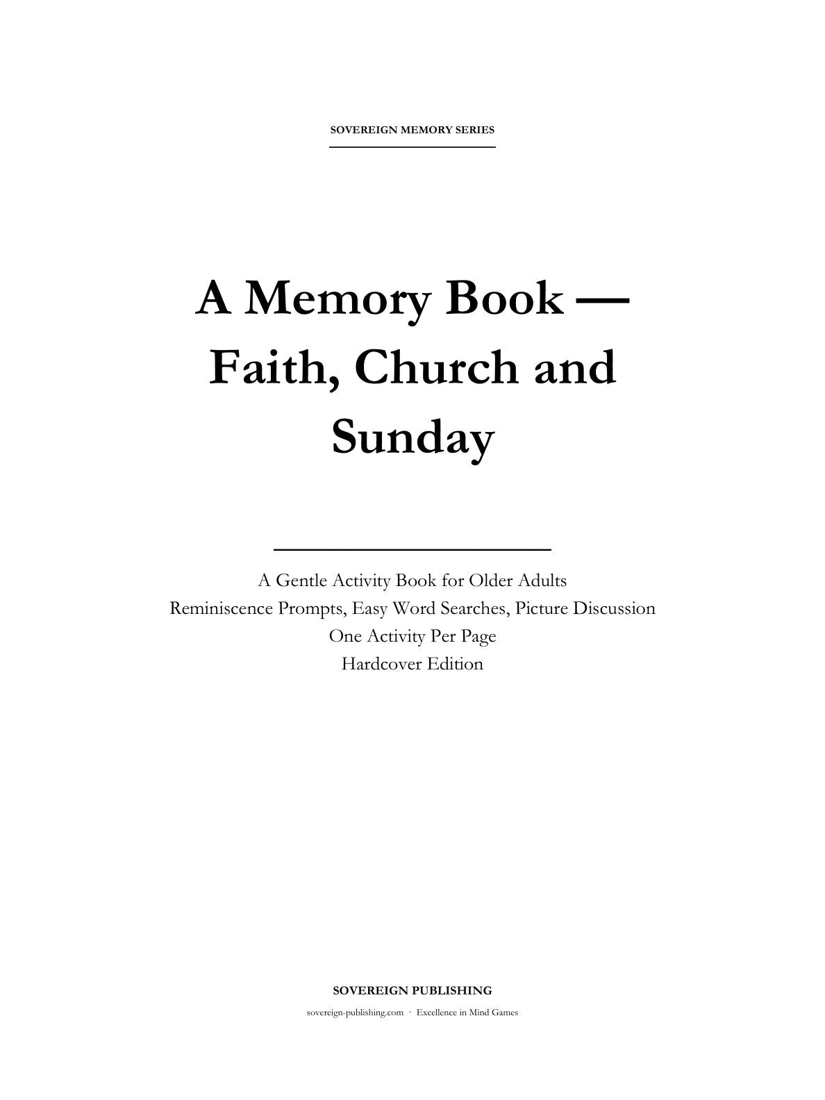 A Memory Book — Faith and Church — Digital Edition