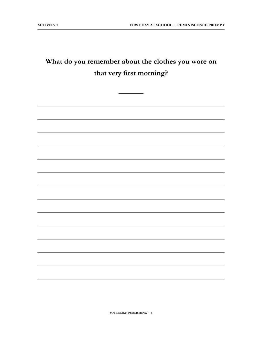 A Memory Book — School Days & Young Years — Digital Edition