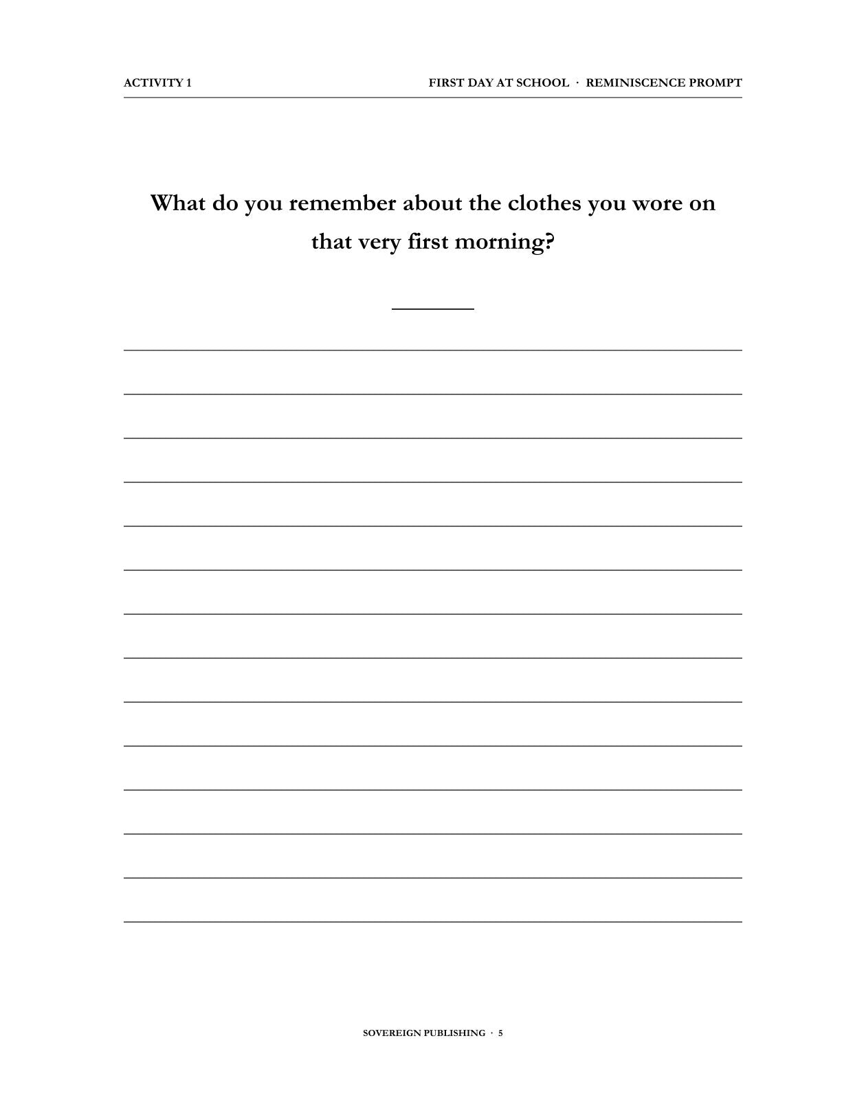 A Memory Book — School Days & Young Years — Digital Edition