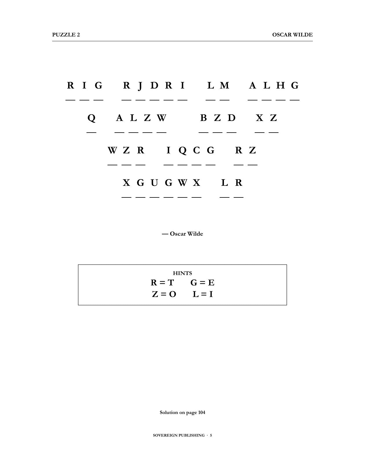 Cryptograms — Oscar Wilde — Digital Edition