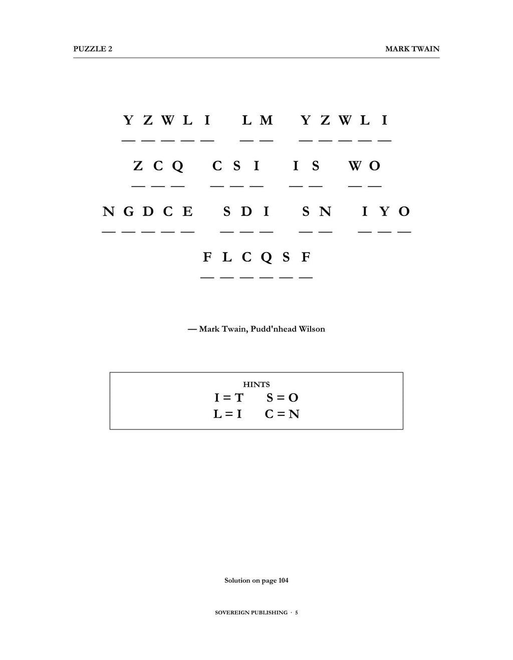 Cryptograms — Mark Twain — Digital Edition