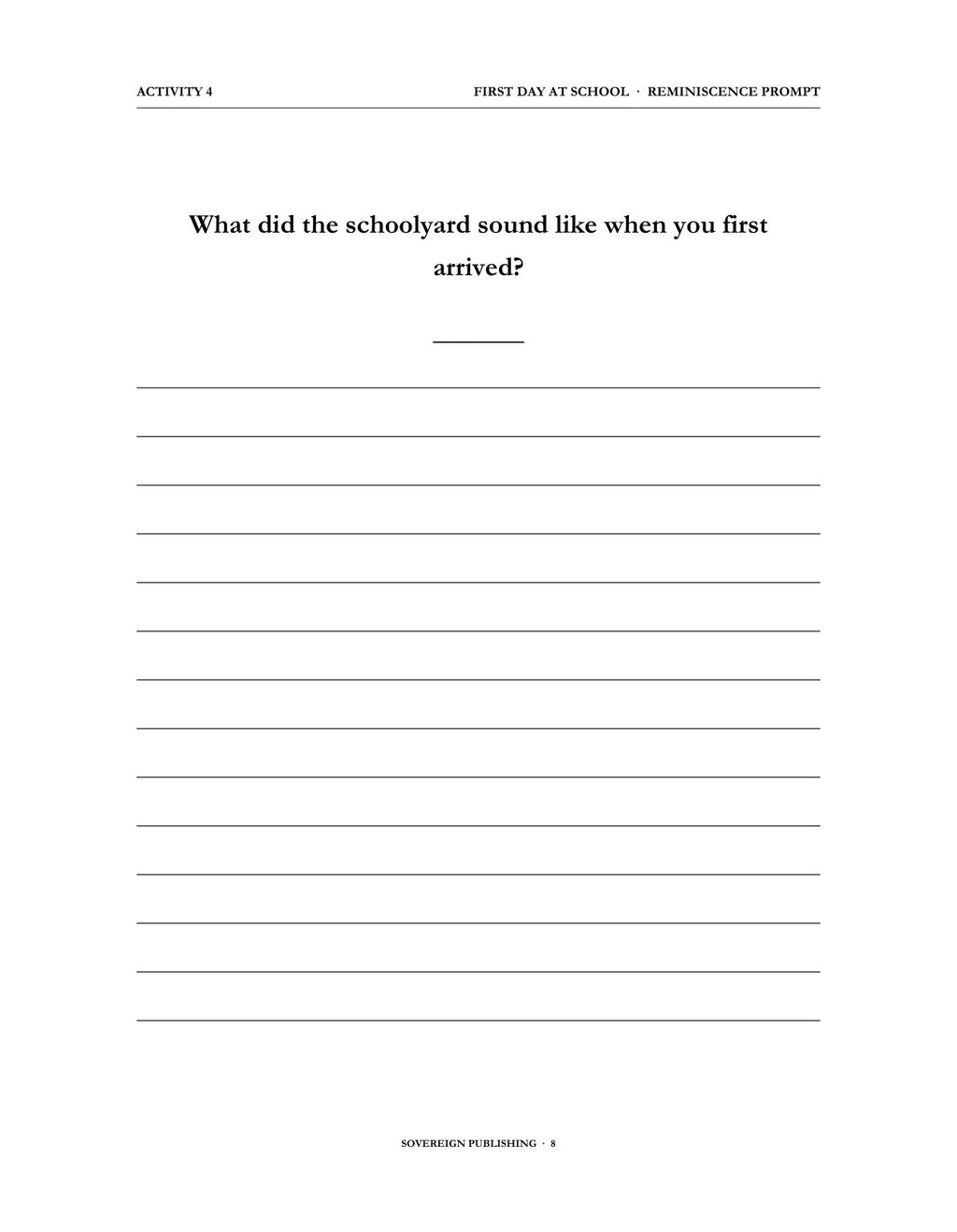 A Memory Book — School Days & Young Years — Digital Edition