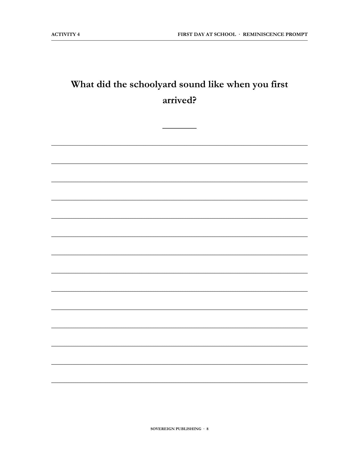 A Memory Book — School Days & Young Years — Digital Edition