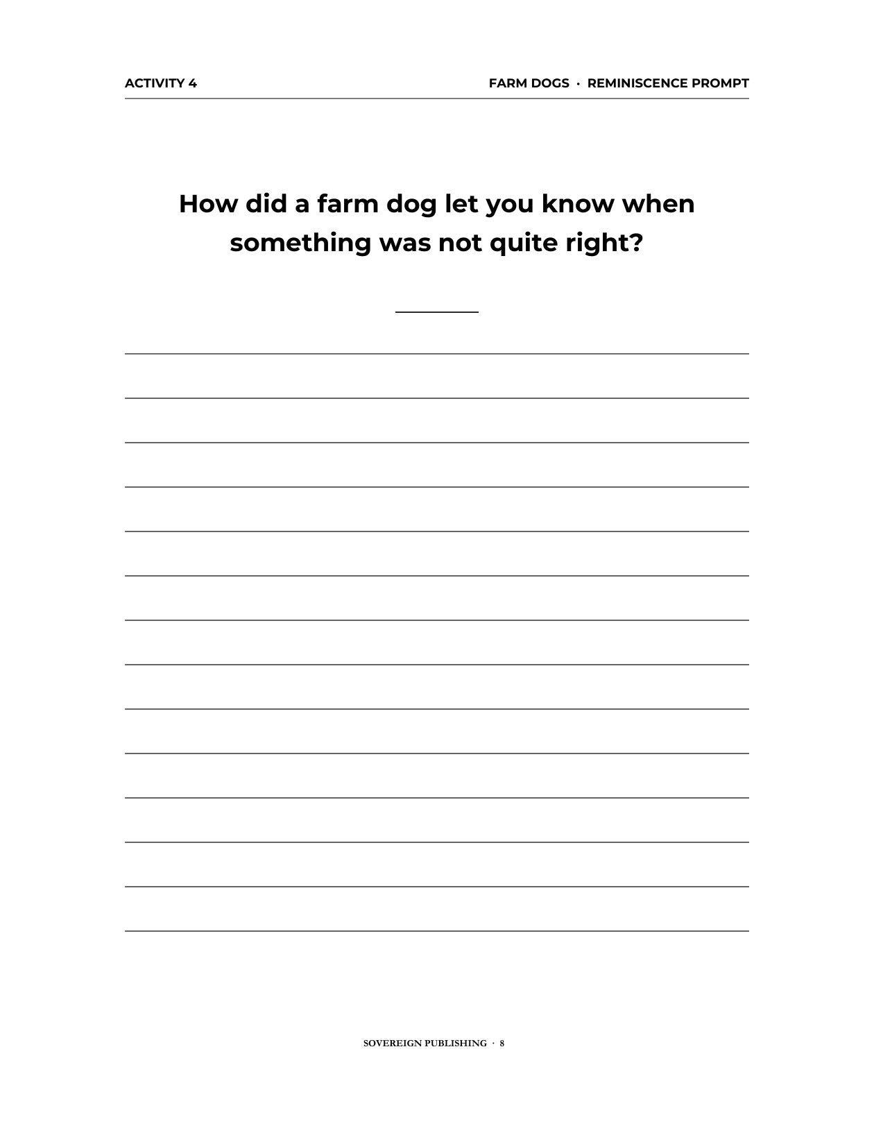 A Memory Book — Country Pets and Animals — Digital Edition