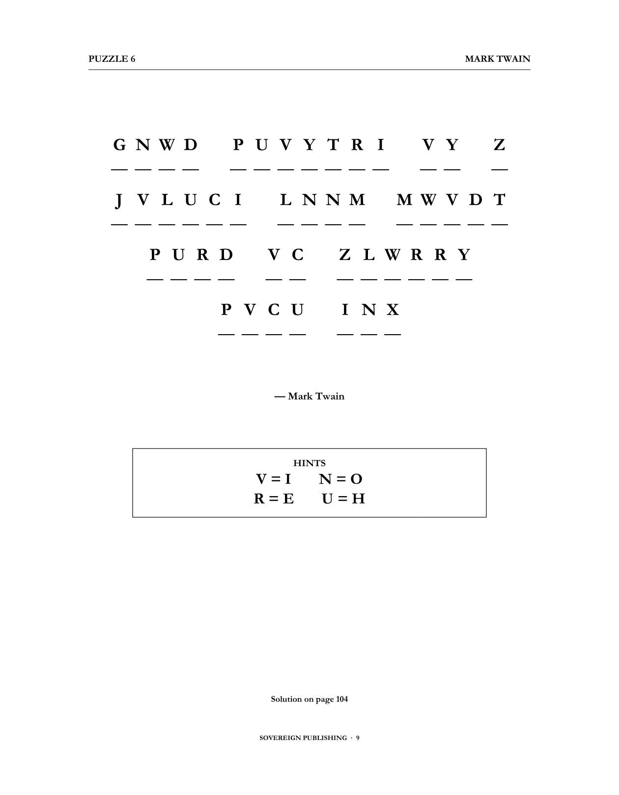 Cryptograms — Mark Twain — Digital Edition