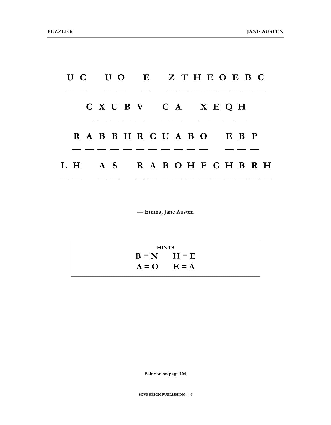 Cryptograms — Jane Austen — Digital Edition