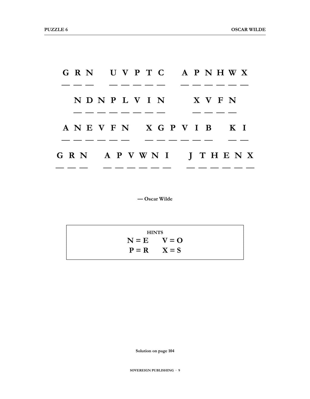Cryptograms — Oscar Wilde — Digital Edition