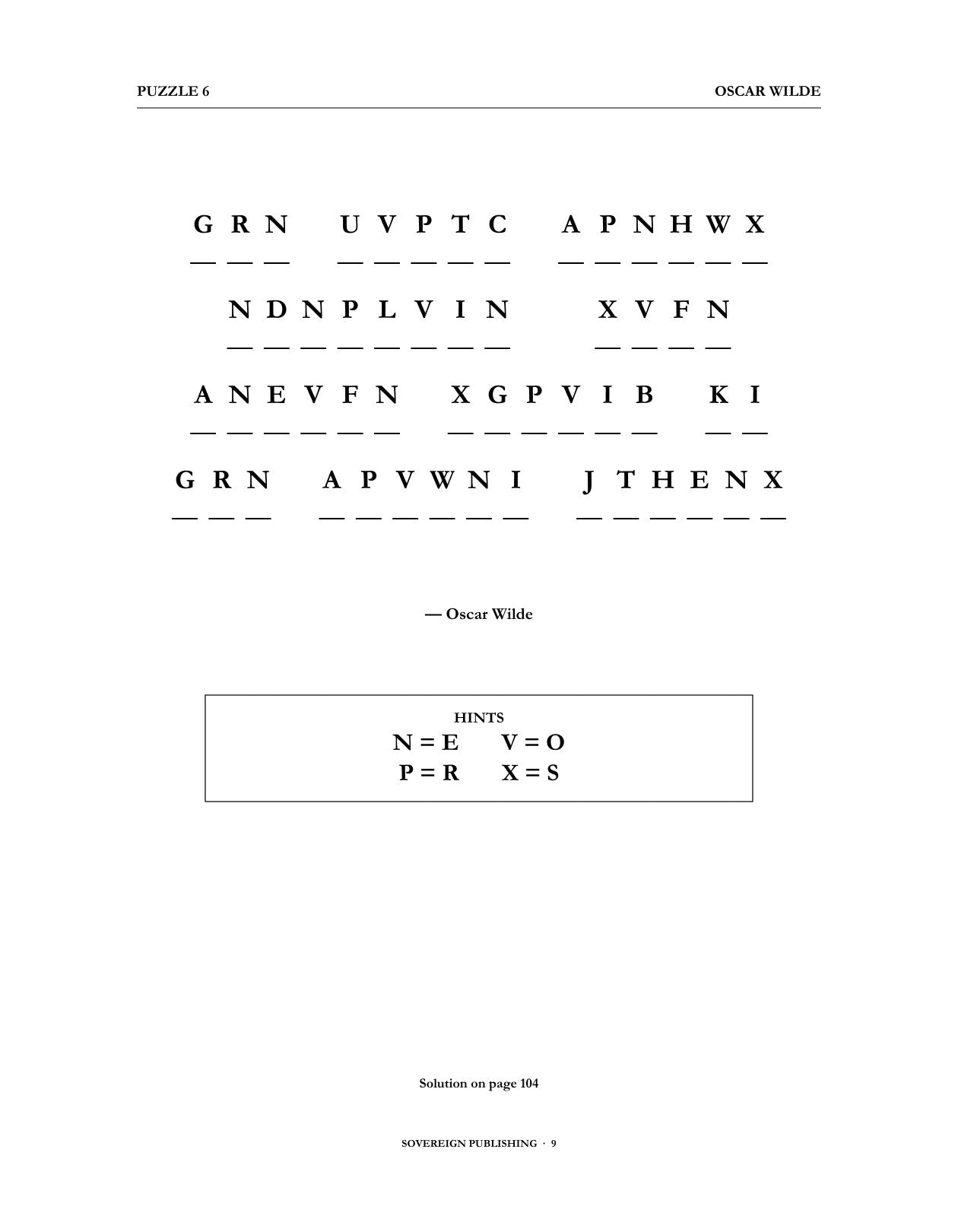 Cryptograms — Oscar Wilde — Digital Edition