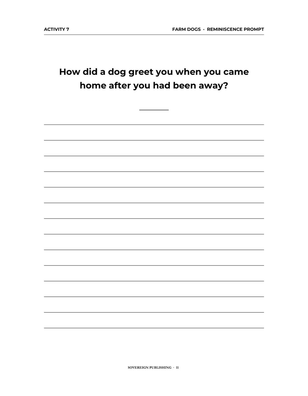 A Memory Book — Country Pets and Animals — Digital Edition