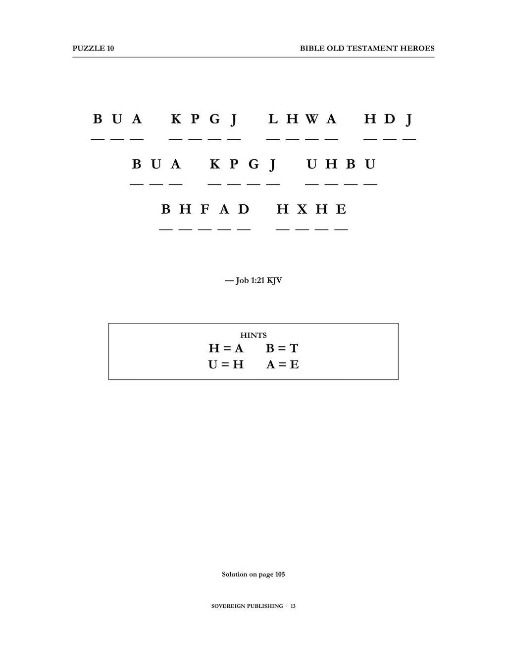 Cryptograms — Bible Old Testament Heroes — Digital Edition