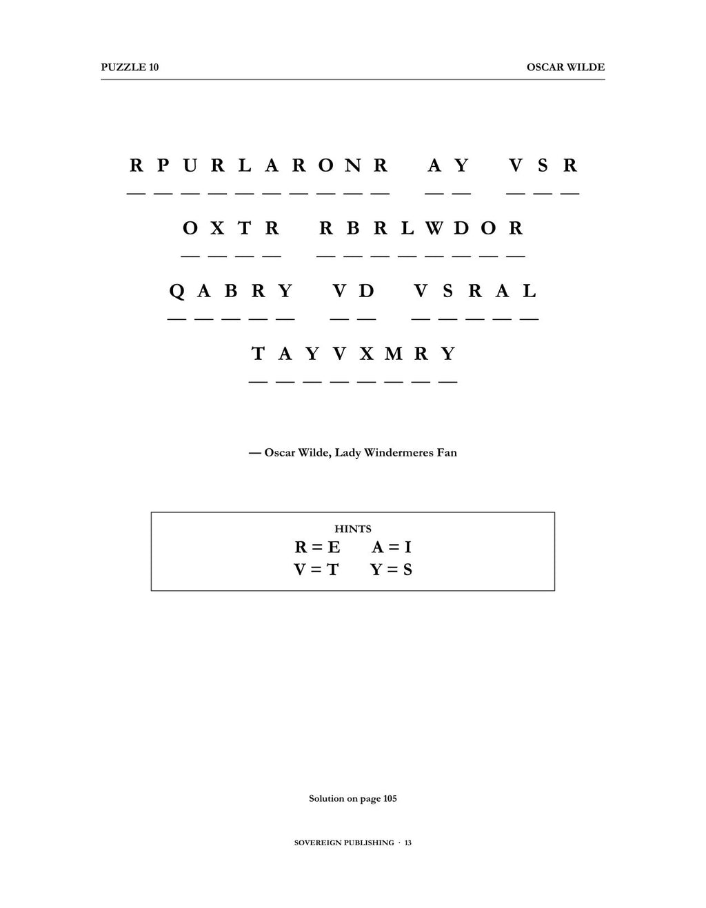 Cryptograms — Oscar Wilde — Digital Edition