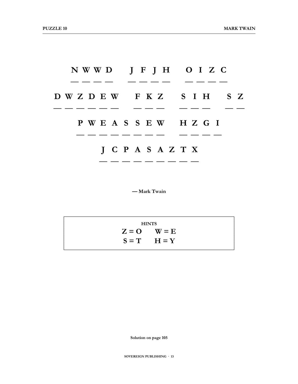 Cryptograms — Mark Twain — Digital Edition