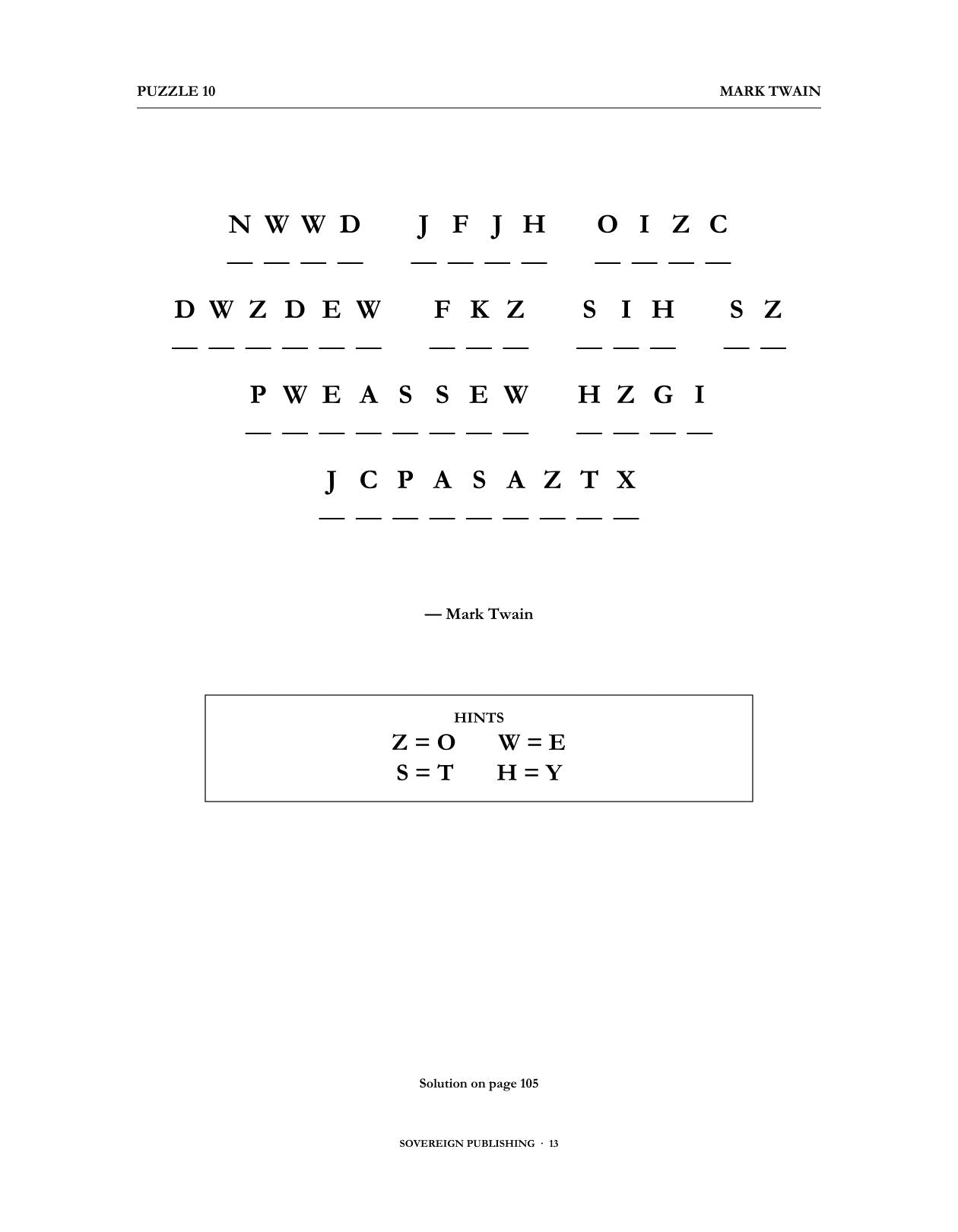 Cryptograms — Mark Twain — Digital Edition