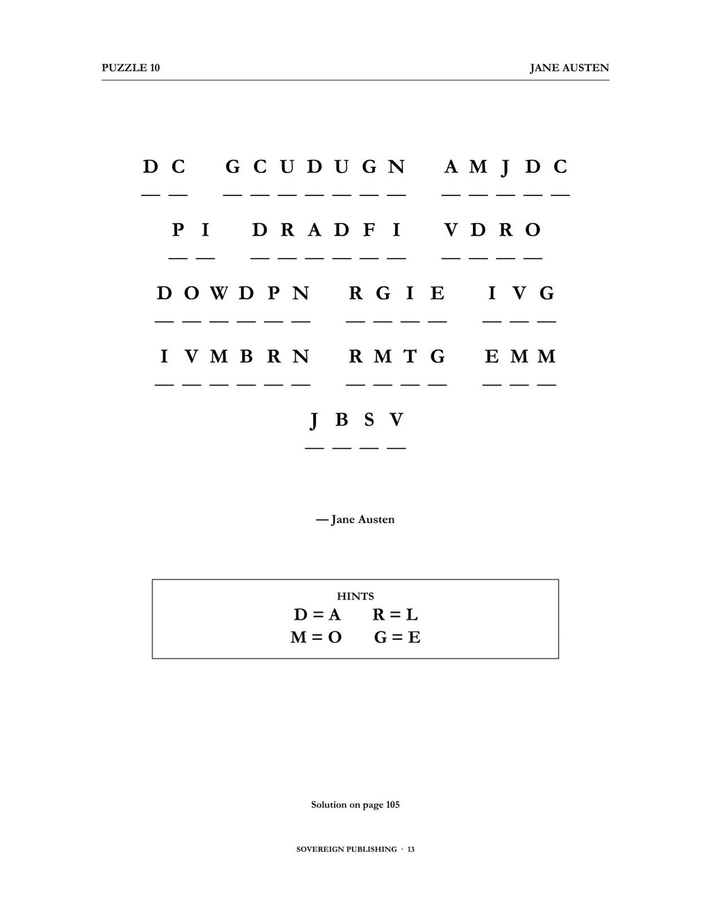 Cryptograms — Jane Austen — Digital Edition