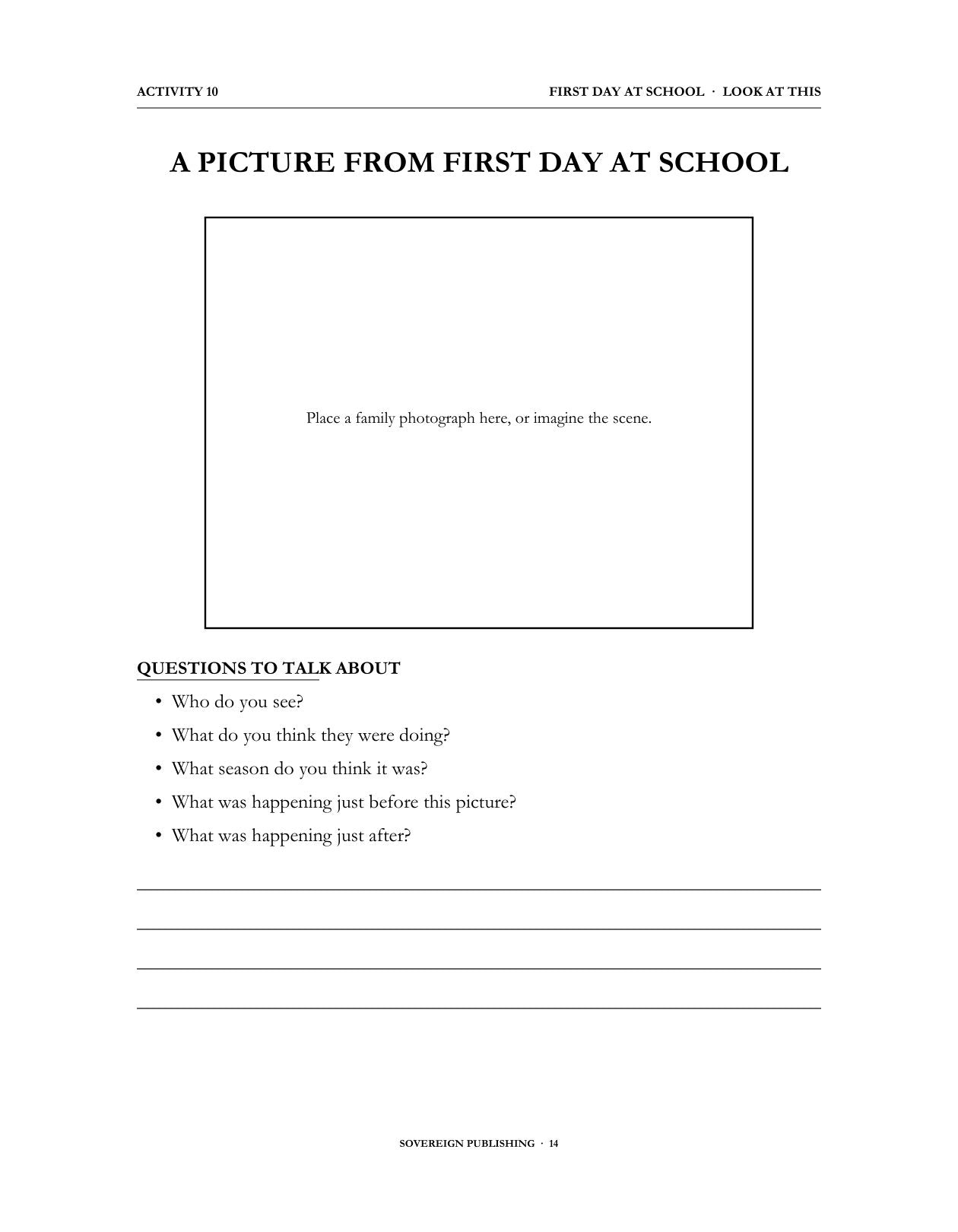 A Memory Book — School Days & Young Years — Digital Edition