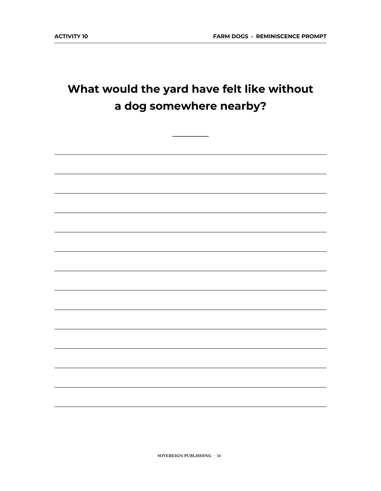 A Memory Book — Country Pets and Animals — Digital Edition