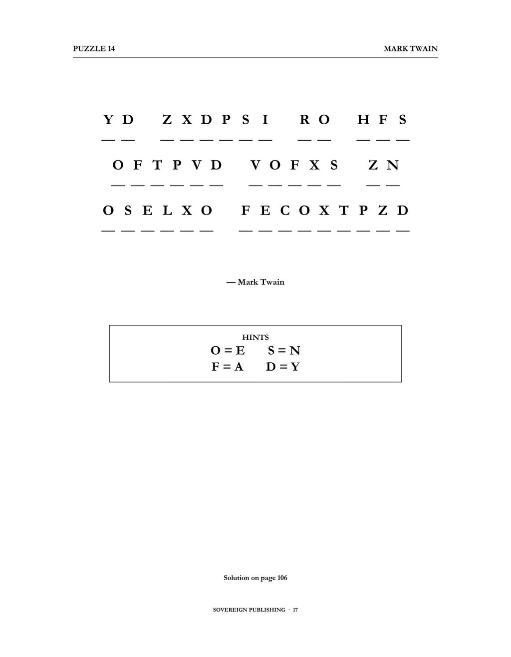Cryptograms — Mark Twain — Digital Edition