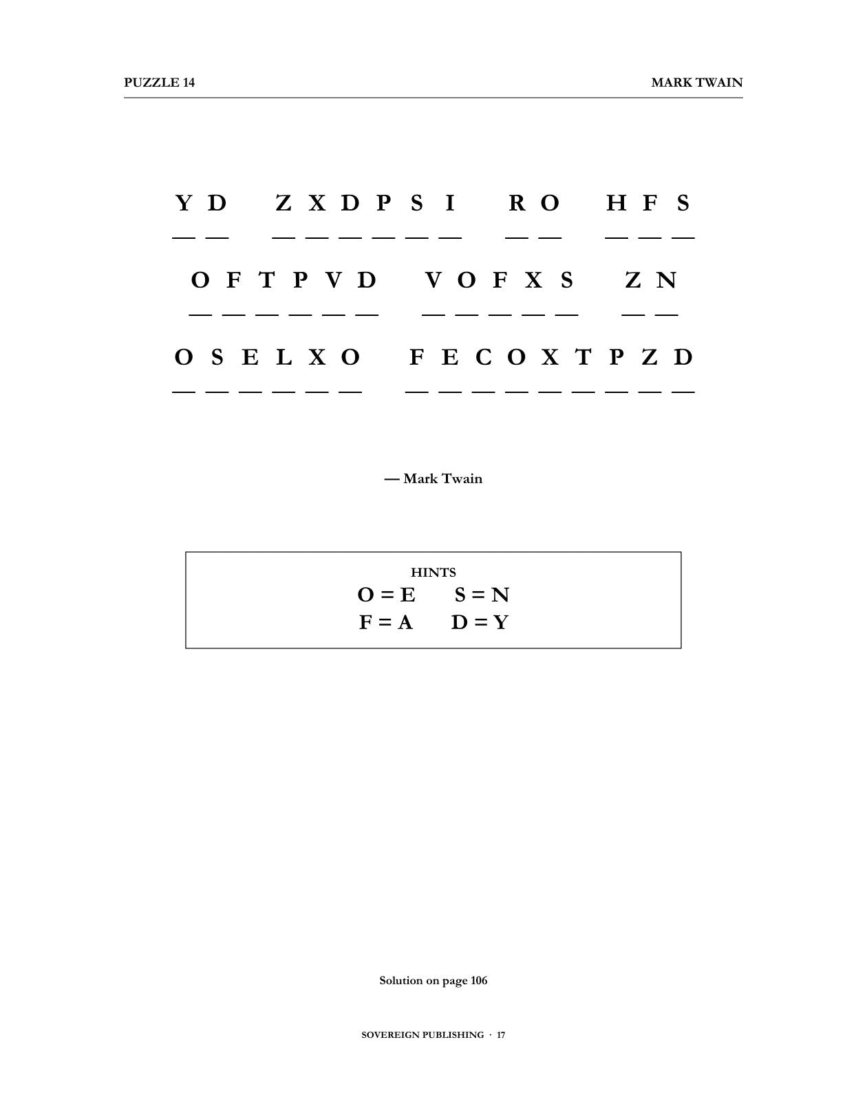 Cryptograms — Mark Twain — Digital Edition