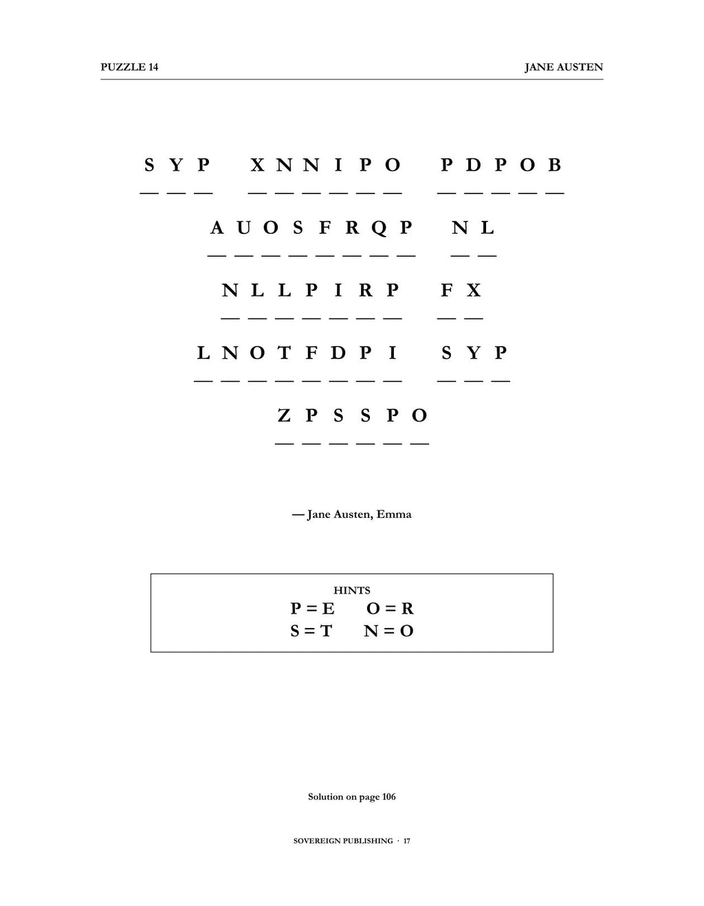 Cryptograms — Jane Austen — Digital Edition