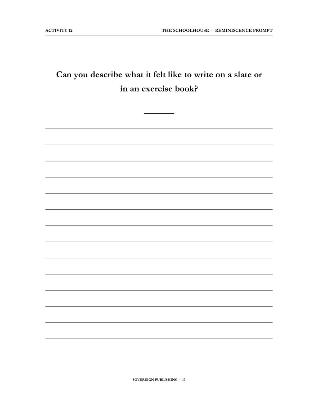 A Memory Book — School Days & Young Years — Digital Edition