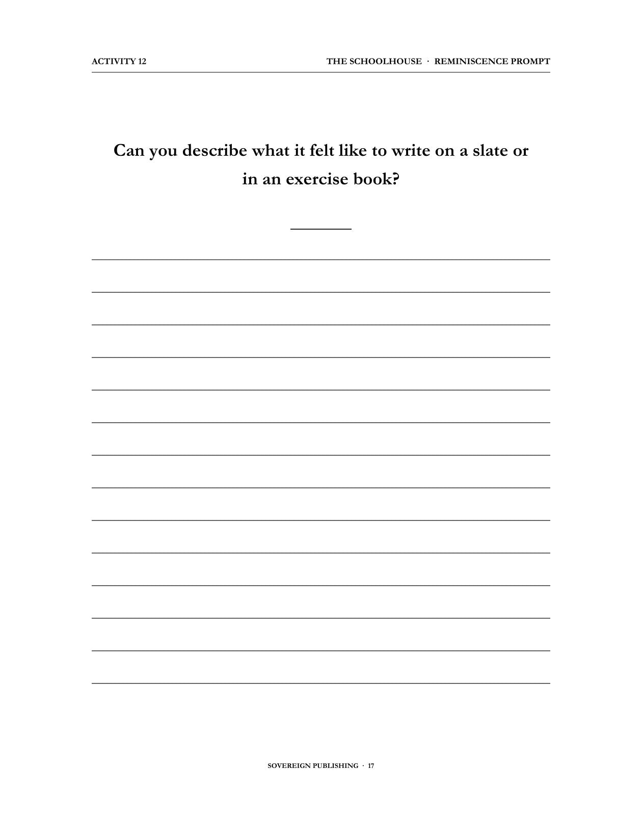 A Memory Book — School Days & Young Years — Digital Edition