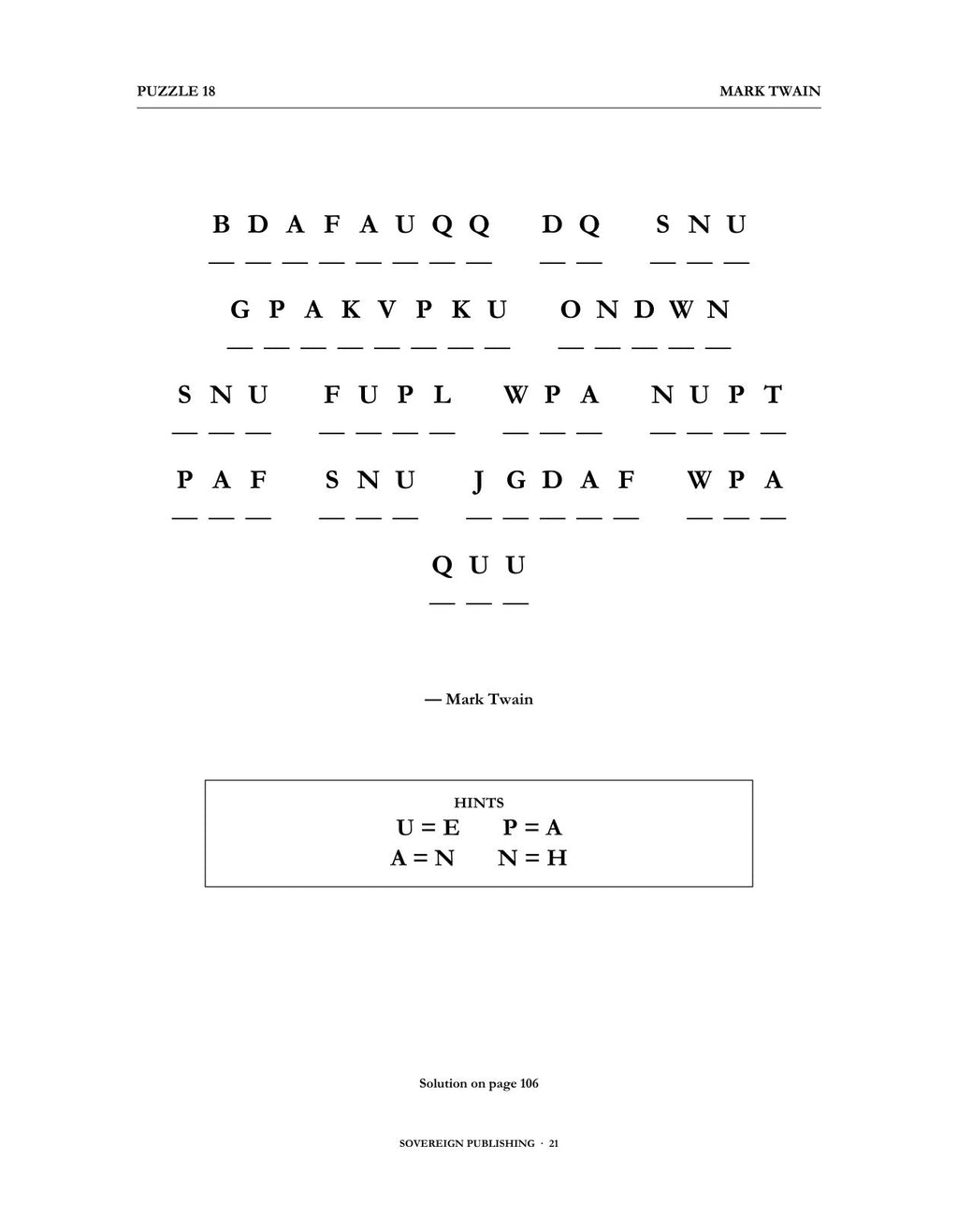 Cryptograms — Mark Twain — Digital Edition