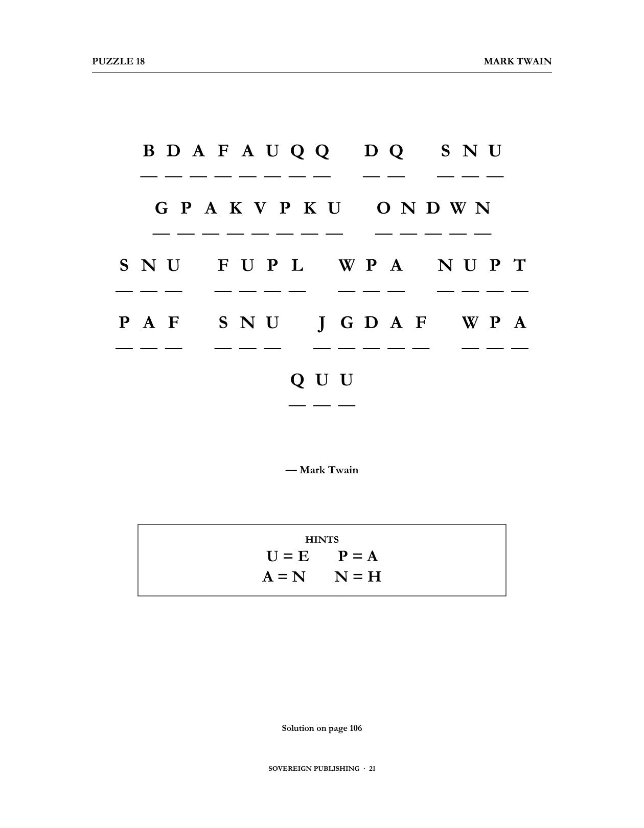 Cryptograms — Mark Twain — Digital Edition