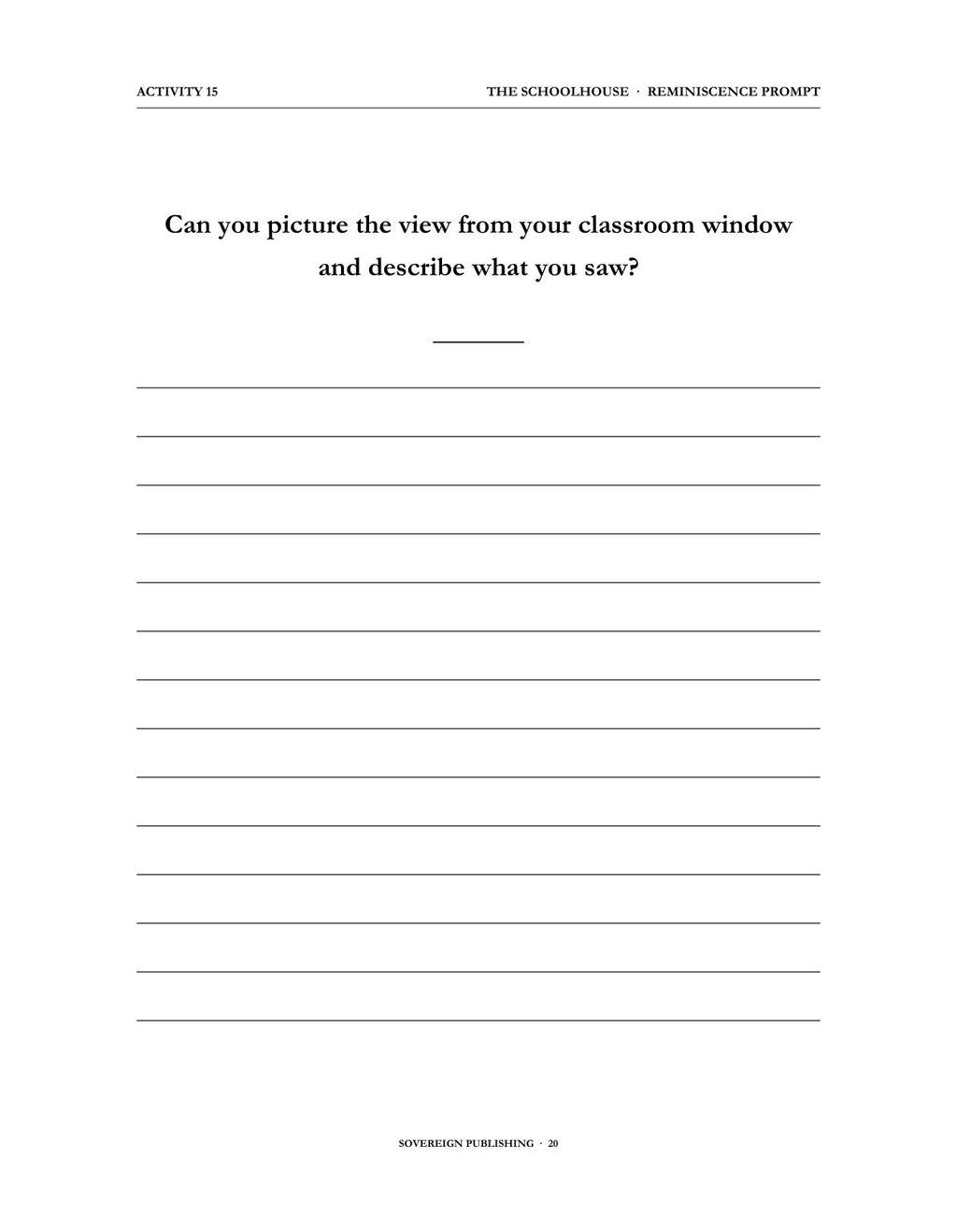 A Memory Book — School Days & Young Years — Digital Edition