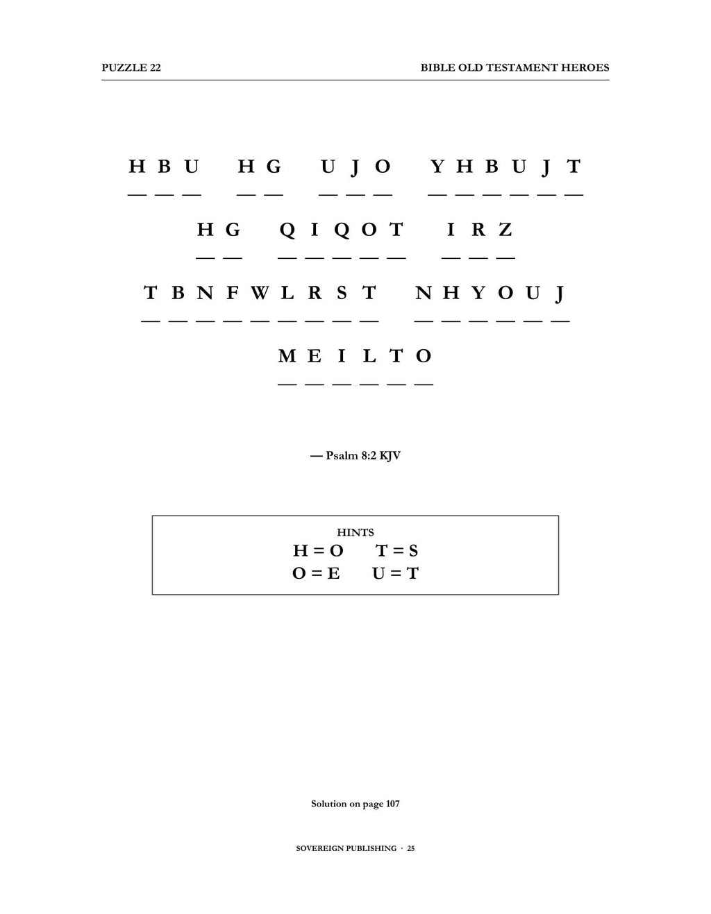 Cryptograms — Bible Old Testament Heroes — Digital Edition