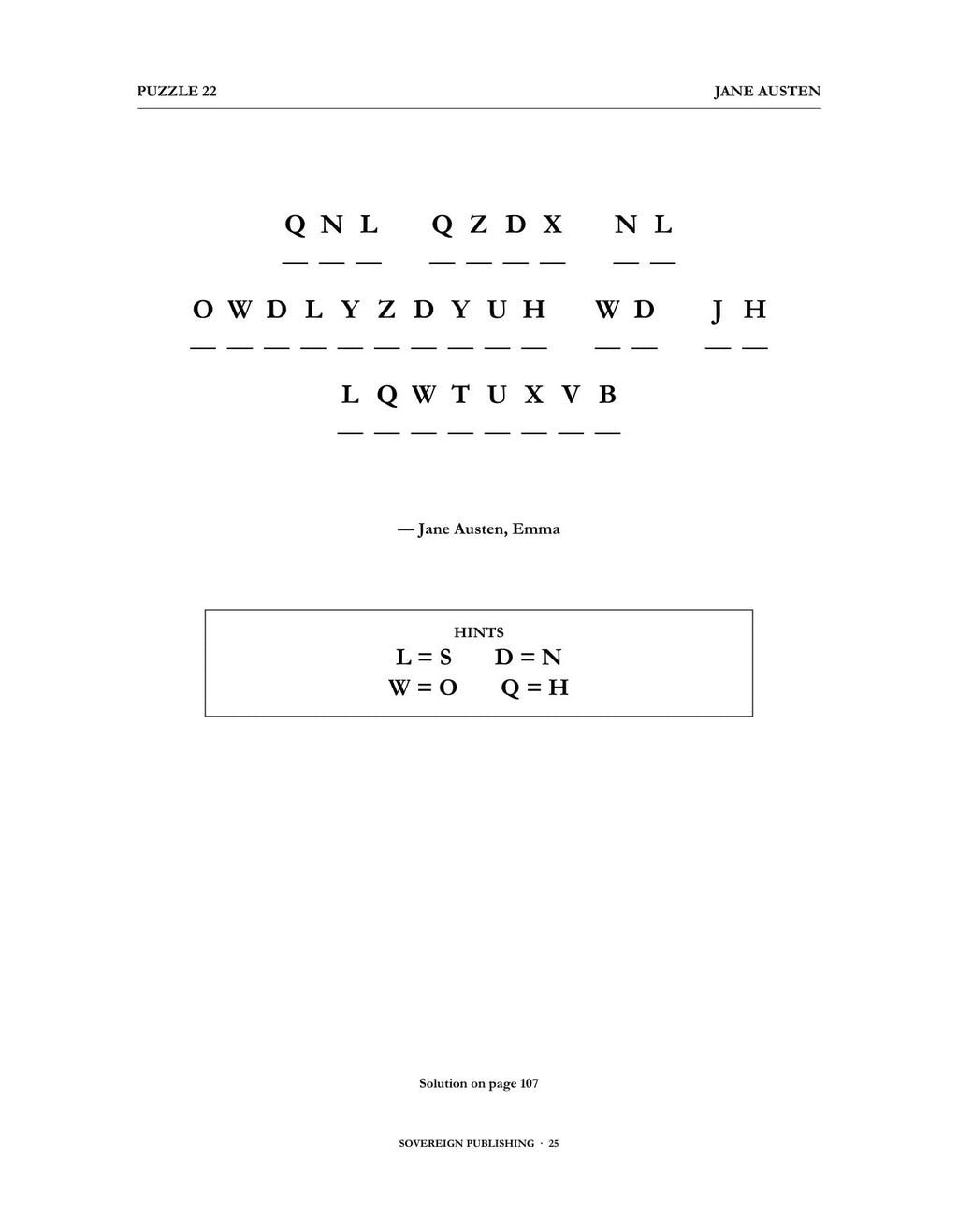 Cryptograms — Jane Austen — Digital Edition