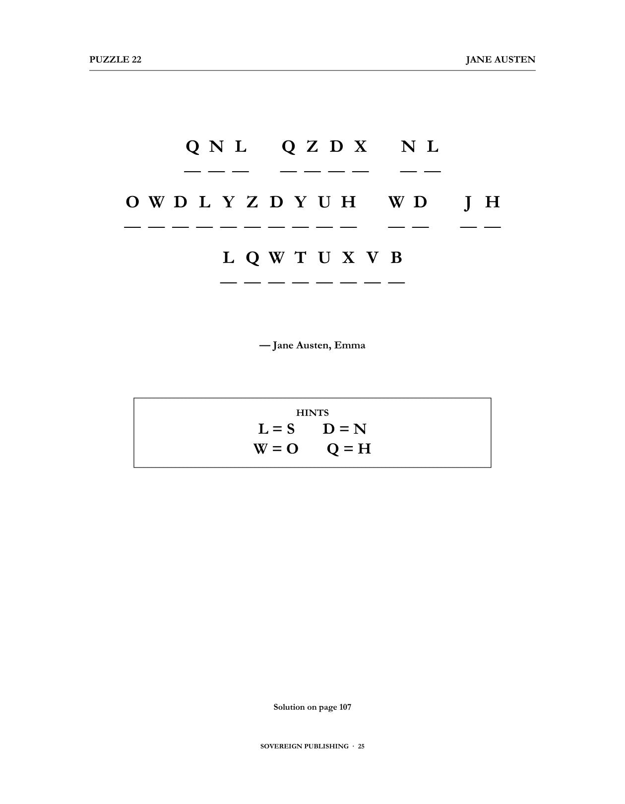 Cryptograms — Jane Austen — Digital Edition