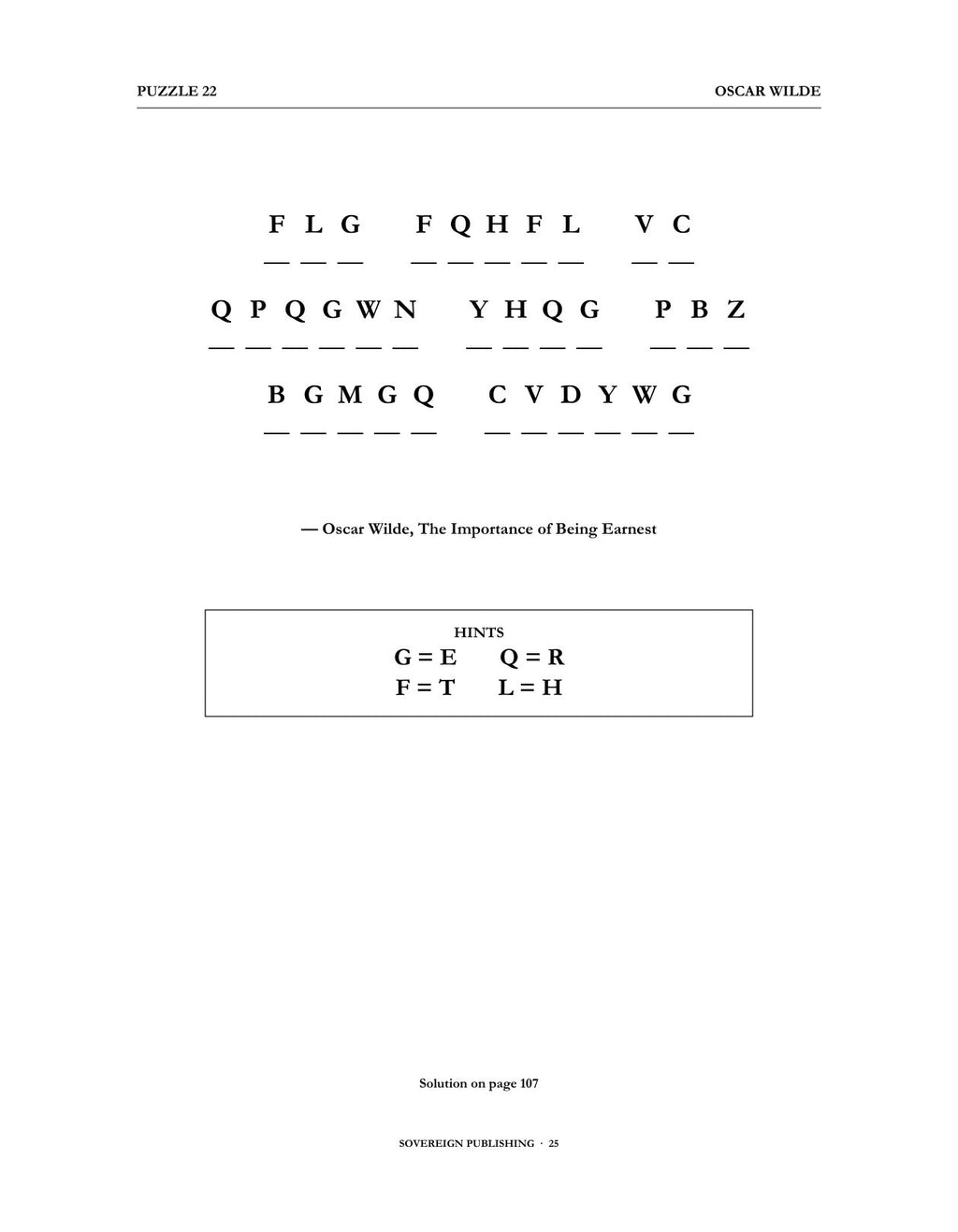 Cryptograms — Oscar Wilde — Digital Edition
