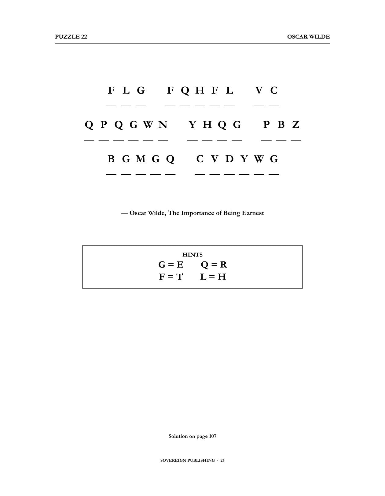 Cryptograms — Oscar Wilde — Digital Edition