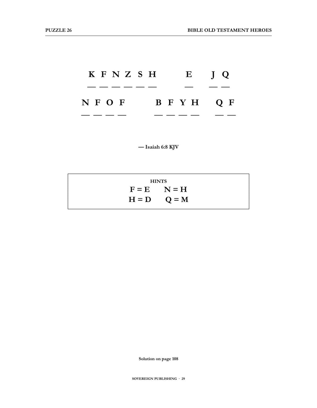 Cryptograms — Bible Old Testament Heroes — Digital Edition