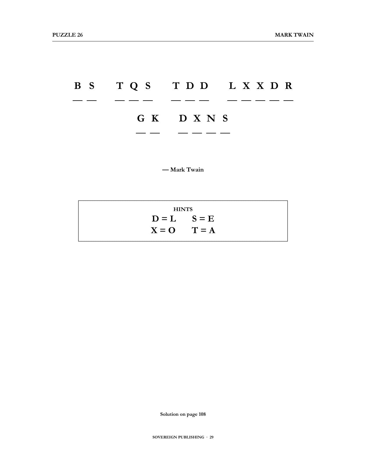 Cryptograms — Mark Twain — Digital Edition