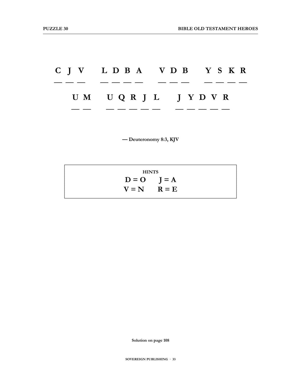 Cryptograms — Bible Old Testament Heroes — Digital Edition