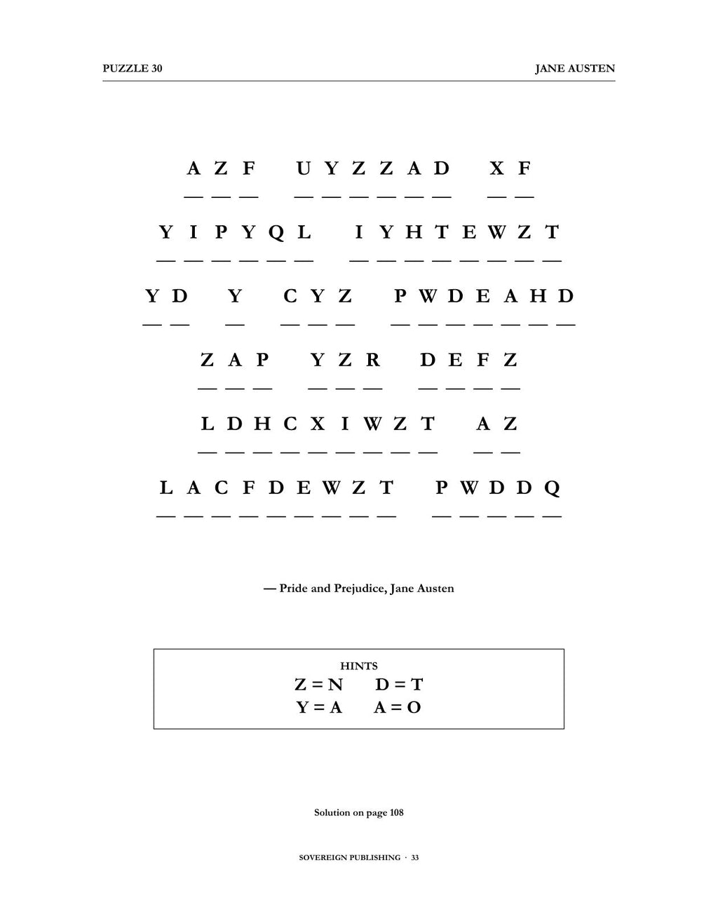 Cryptograms — Jane Austen — Digital Edition