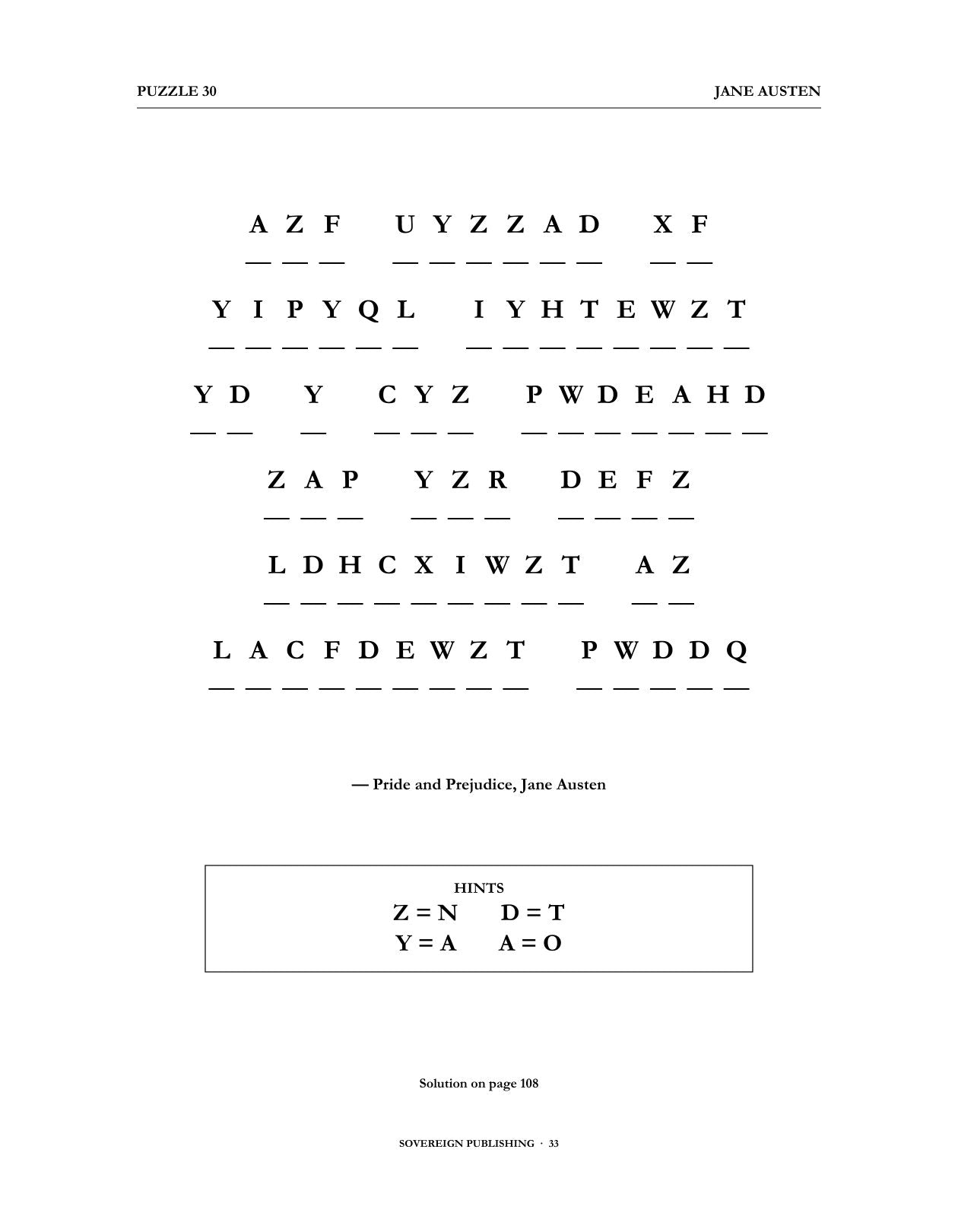 Cryptograms — Jane Austen — Digital Edition