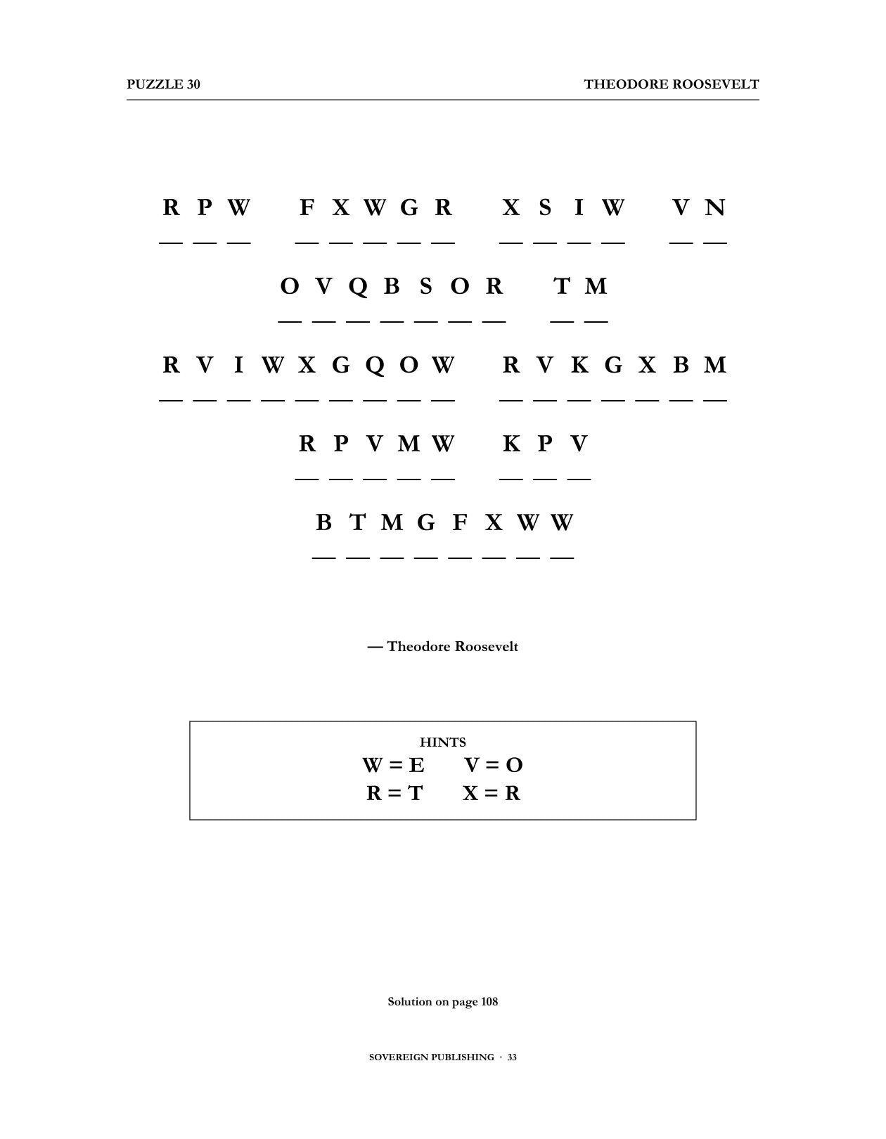 Cryptograms — Theodore Roosevelt — Digital Edition