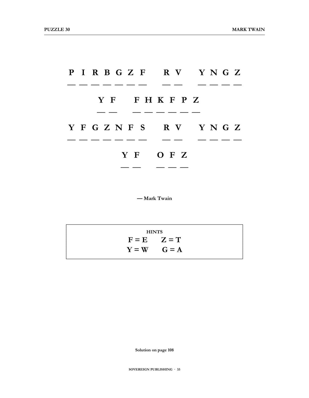 Cryptograms — Mark Twain — Digital Edition