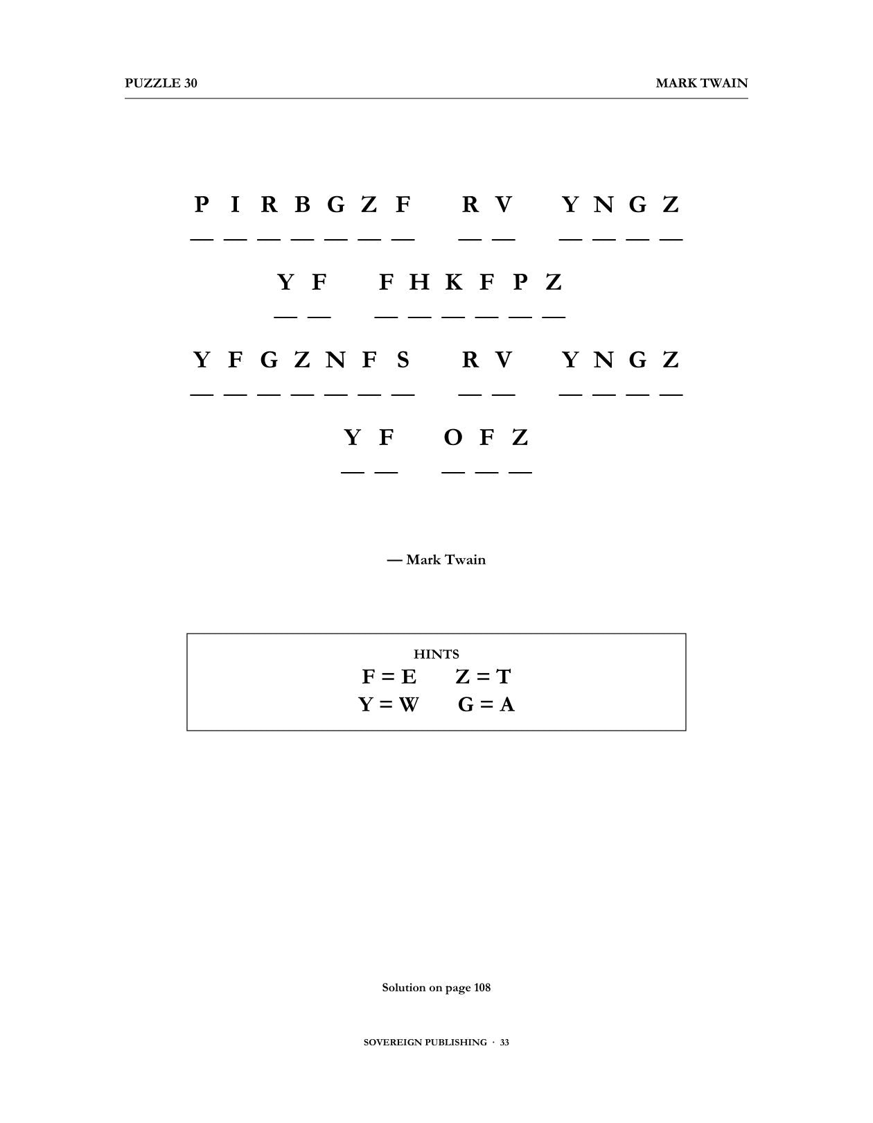Cryptograms — Mark Twain — Digital Edition
