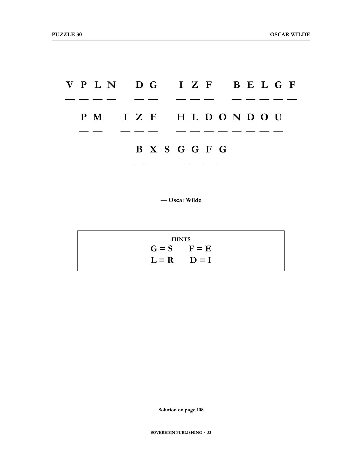 Cryptograms — Oscar Wilde — Digital Edition