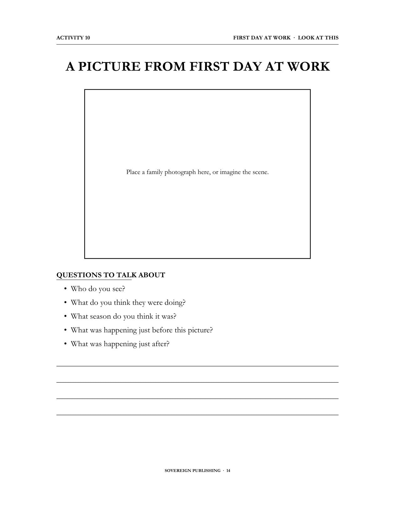 A Memory Book — Working Life and First Jobs — Digital Edition