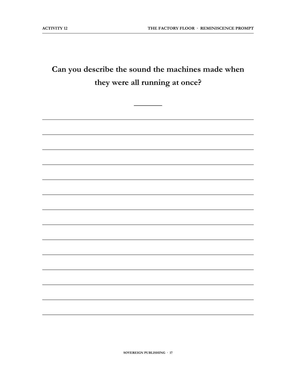 A Memory Book — Working Life and First Jobs — Digital Edition